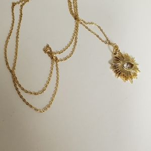24k Gold Star Eye Vermeil Necklace